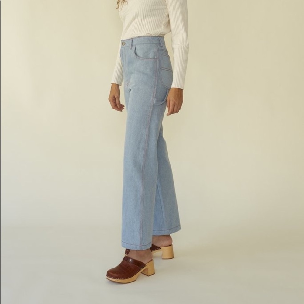 NWOT Lykke Wullf June Painter Pant- Light Denim